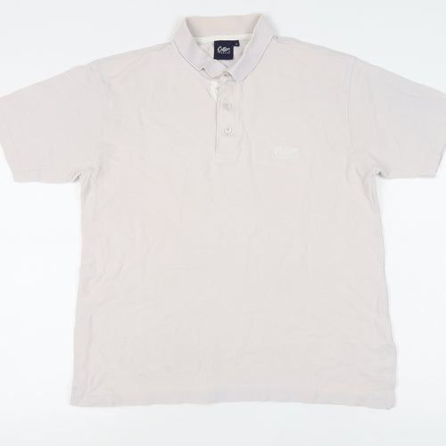 Cotton Traders Men's Beige Polo Shirt, M, Casual Style