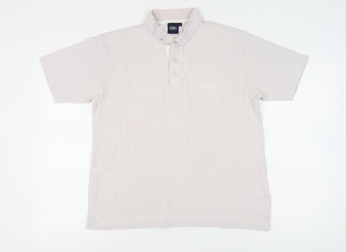 Cotton Traders Men's Beige Polo Shirt, M, Casual Style