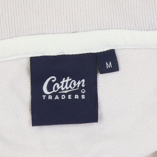 Cotton Traders Men's Beige Polo Shirt, M, Casual Style