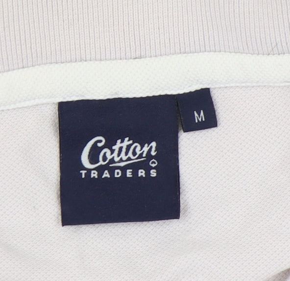 Cotton Traders Men's Beige Polo Shirt, M, Casual Style