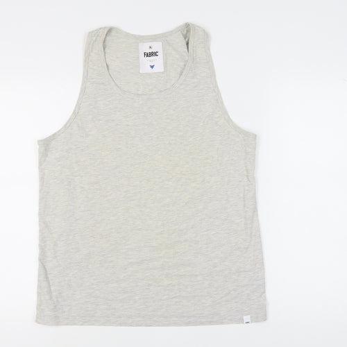Fabric Men's Grey Sleeveless T-Shirt XL
