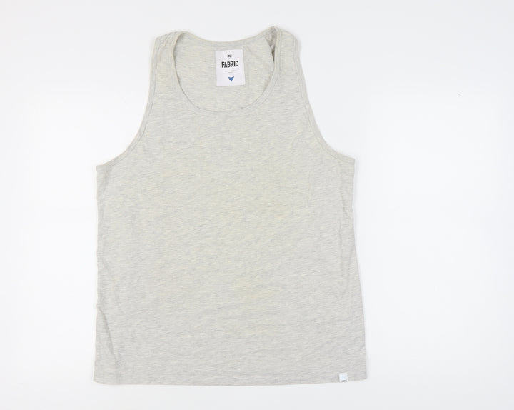 Fabric Men's Grey Sleeveless T-Shirt XL