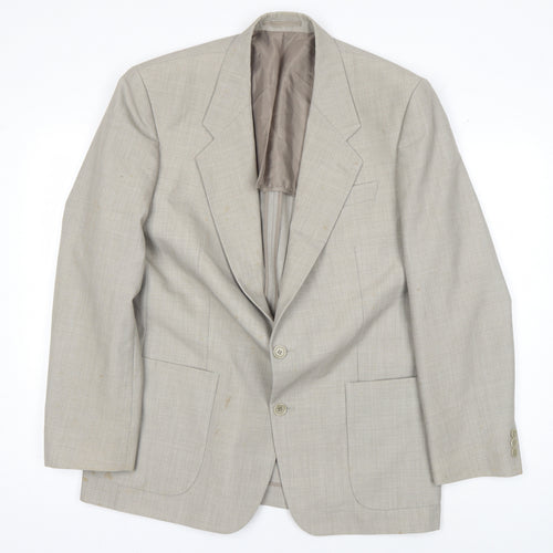 Gurteen Men's Beige Blazer 42R Notch Lapel