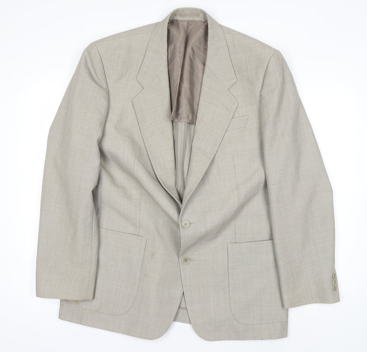Gurteen Men's Beige Blazer 42R Notch Lapel