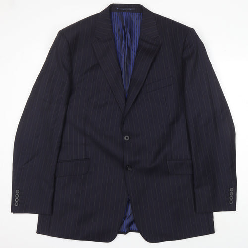 Marks and Spencer Men's Navy Striped Blazer 44L