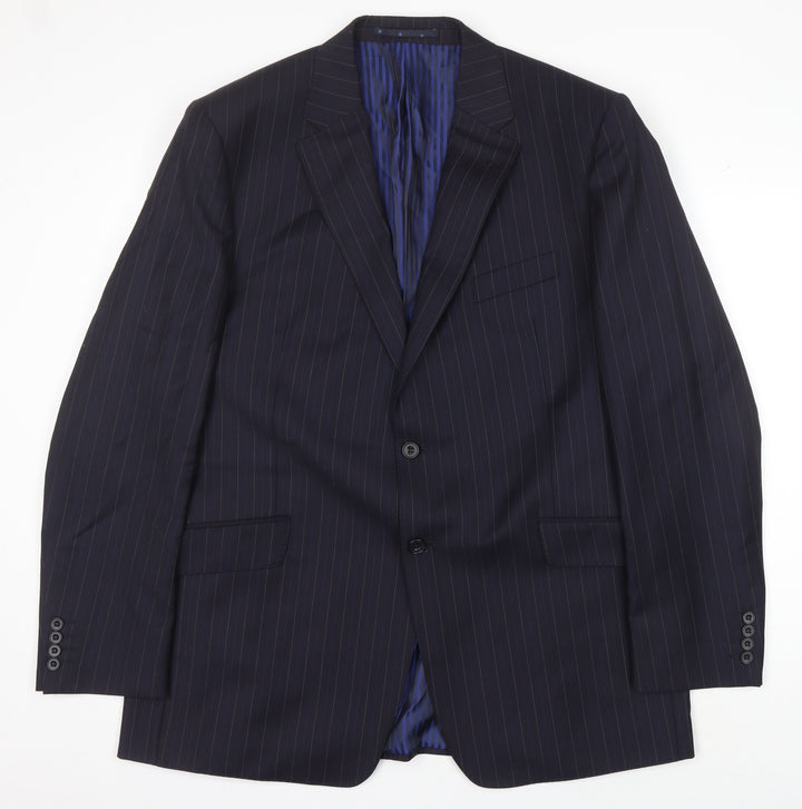 Marks and Spencer Men's Navy Striped Blazer 44L