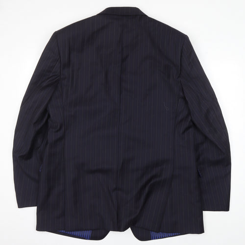 Marks and Spencer Men's Navy Striped Blazer 44L
