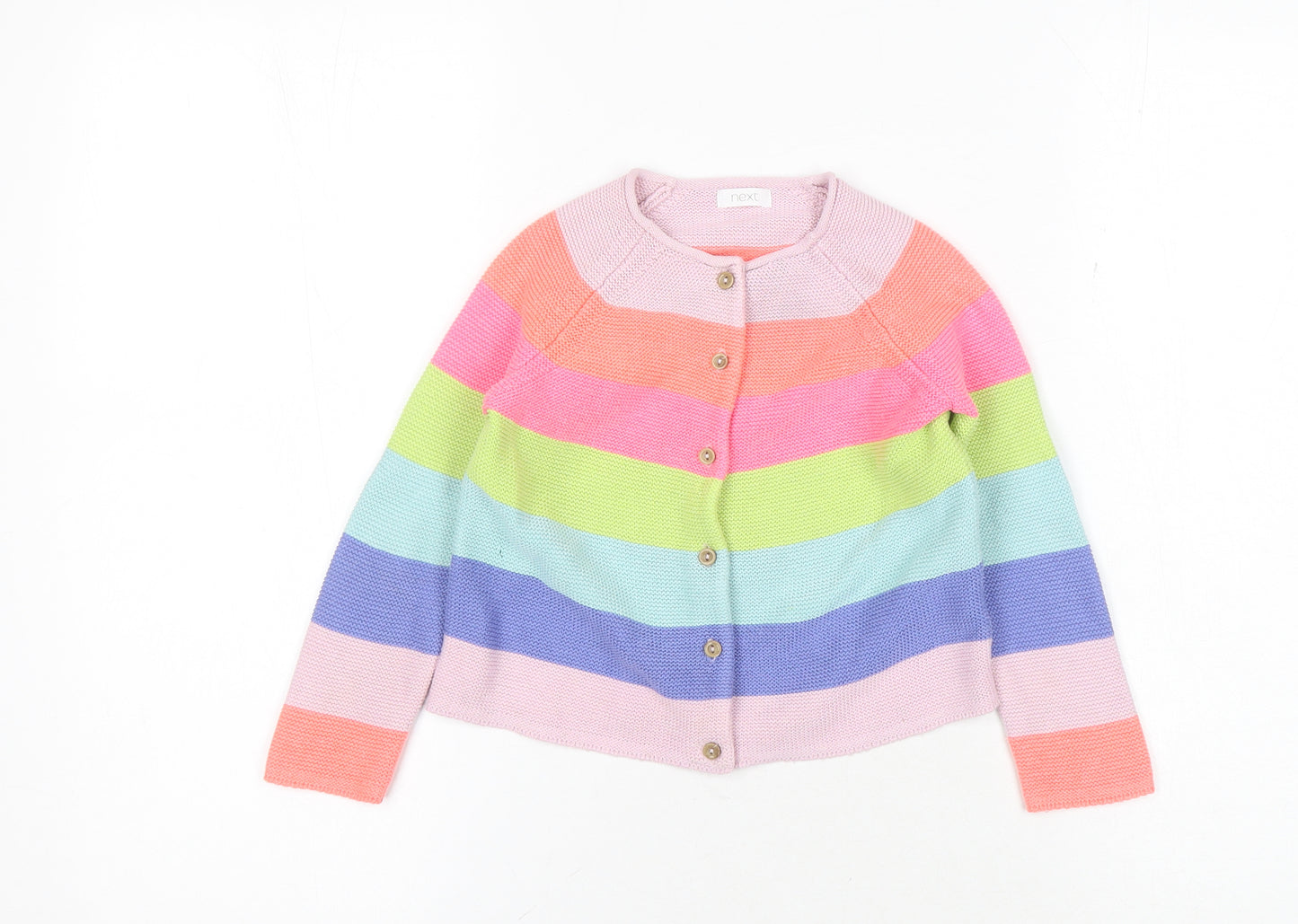 Next Girls Multicoloured Striped Cardigan 3-4 Years