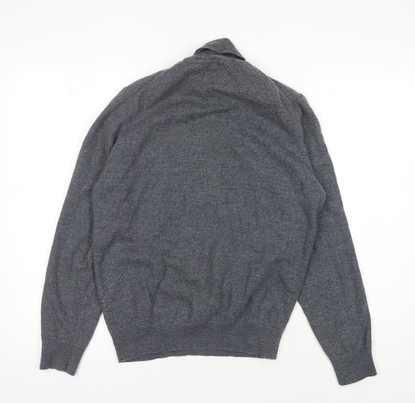 McGregor Men's Grey Roll Neck Wool Jumper Size L