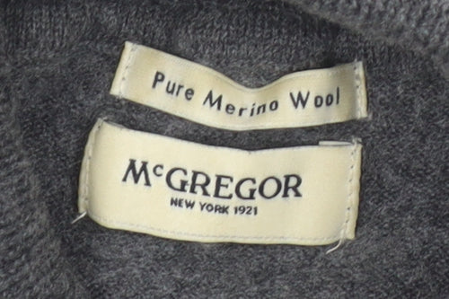 McGregor Men's Grey Roll Neck Wool Jumper Size L