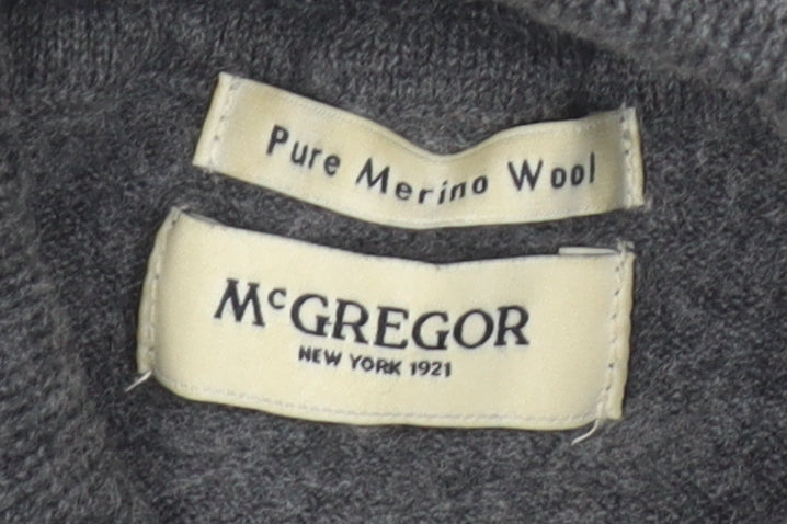 McGregor Men's Grey Roll Neck Wool Jumper Size L
