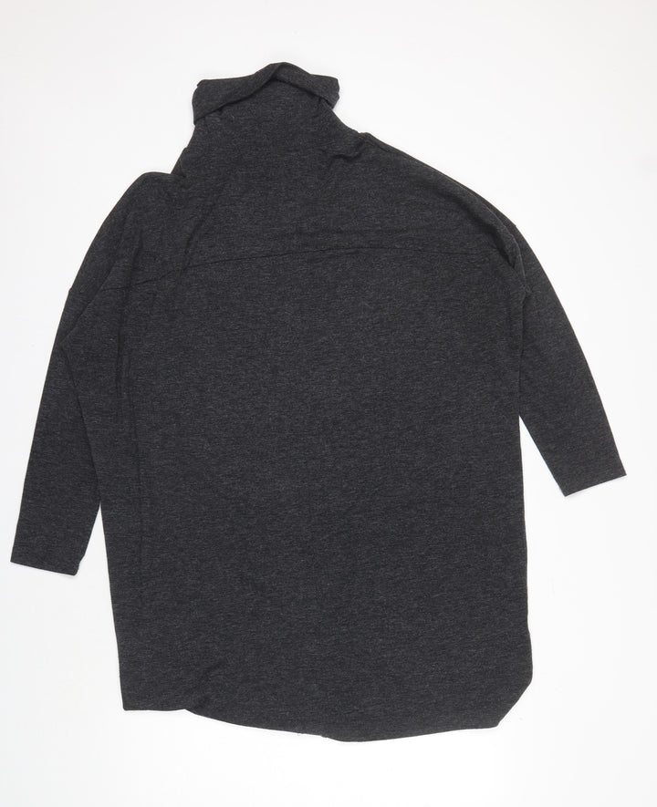 MNG Women's Grey Roll Neck Long Sleeve Jumper