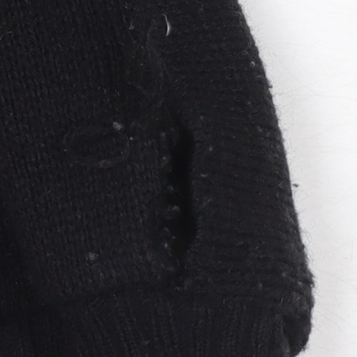 Jon Spencer Men's Black Striped V-Neck Pullover Jumper S