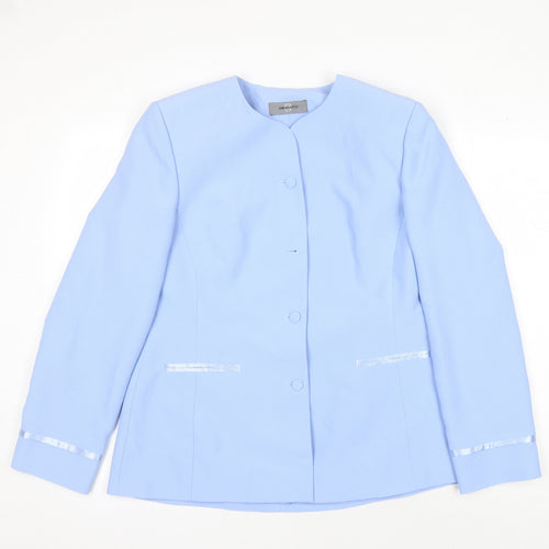 Amaranto Women's Blue Size 14 Suit Jacket