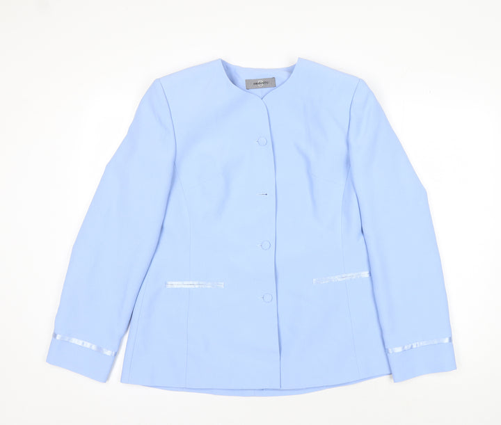 Amaranto Women's Blue Size 14 Suit Jacket