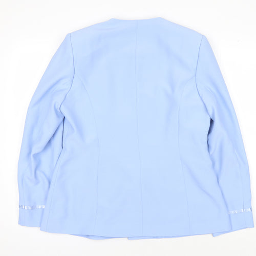 Amaranto Women's Blue Size 14 Suit Jacket
