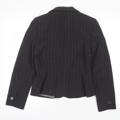 Dunnes Stores Black Pinstripe Suit Jacket Women Size 10