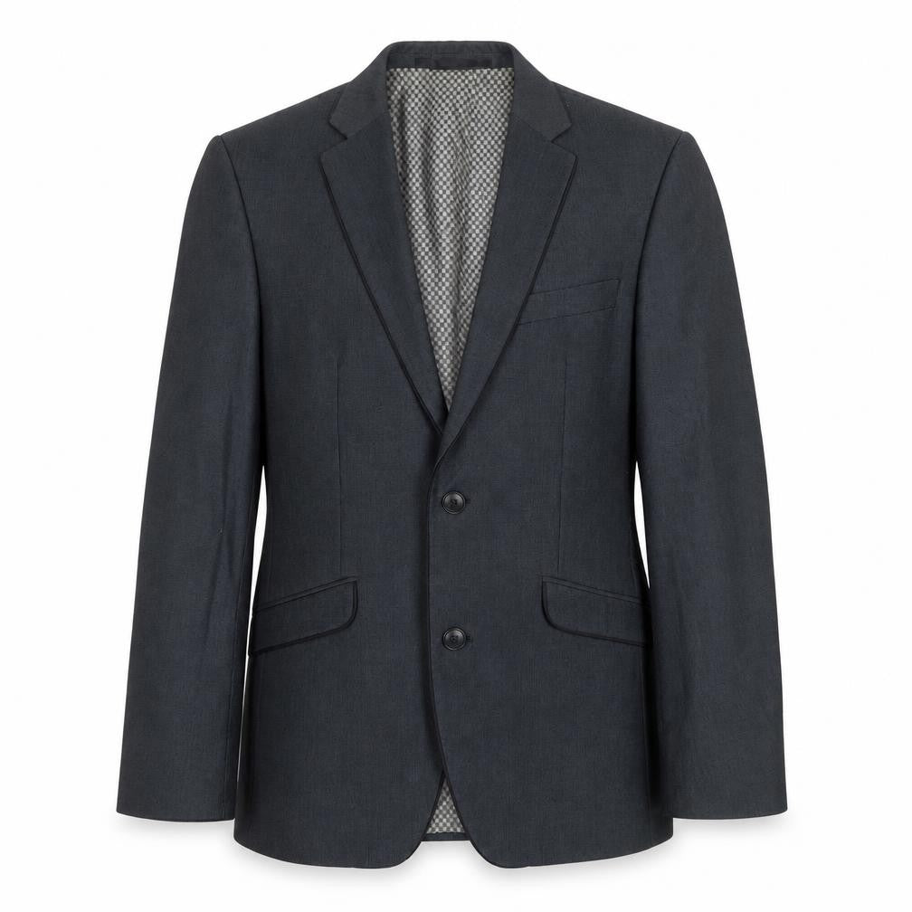 Front view of Lambretta Men's Black 36S Blazer Jacket