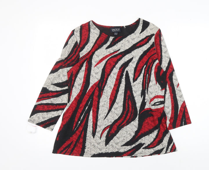 Saloos Women's Multicoloured Animal Print Top Size 12