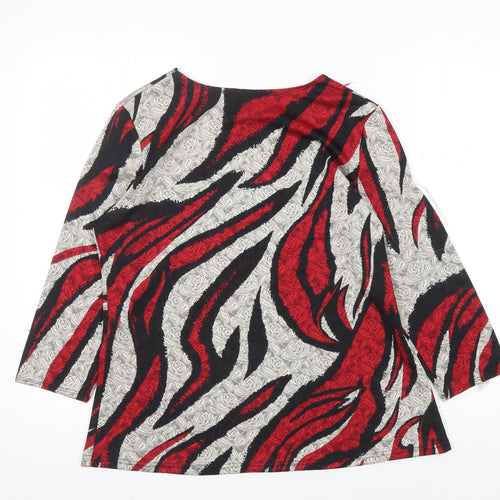 Saloos Women's Multicoloured Animal Print Top Size 12