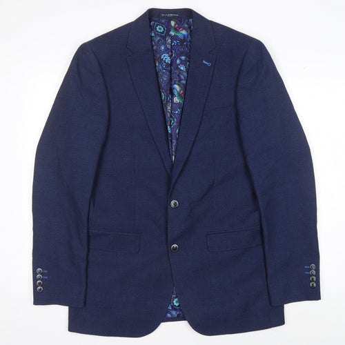 Sawyers & Hendricks Men's Blue Blazer, 40L, Formal Style