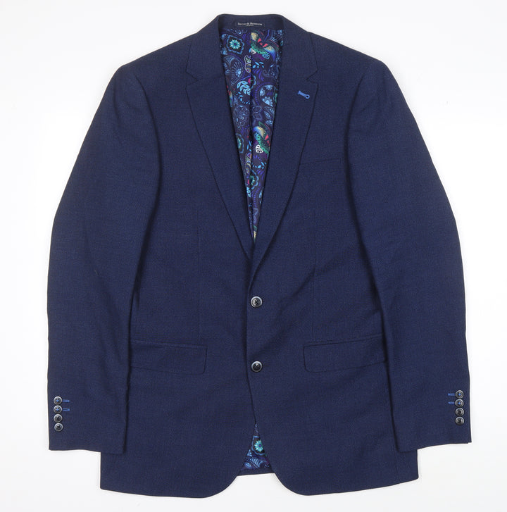 Sawyers & Hendricks Men's Blue Blazer, 40L, Formal Style