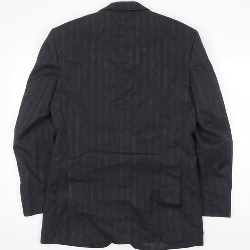Daniel Drescott Men's Grey Striped Blazer 38 Long Classic