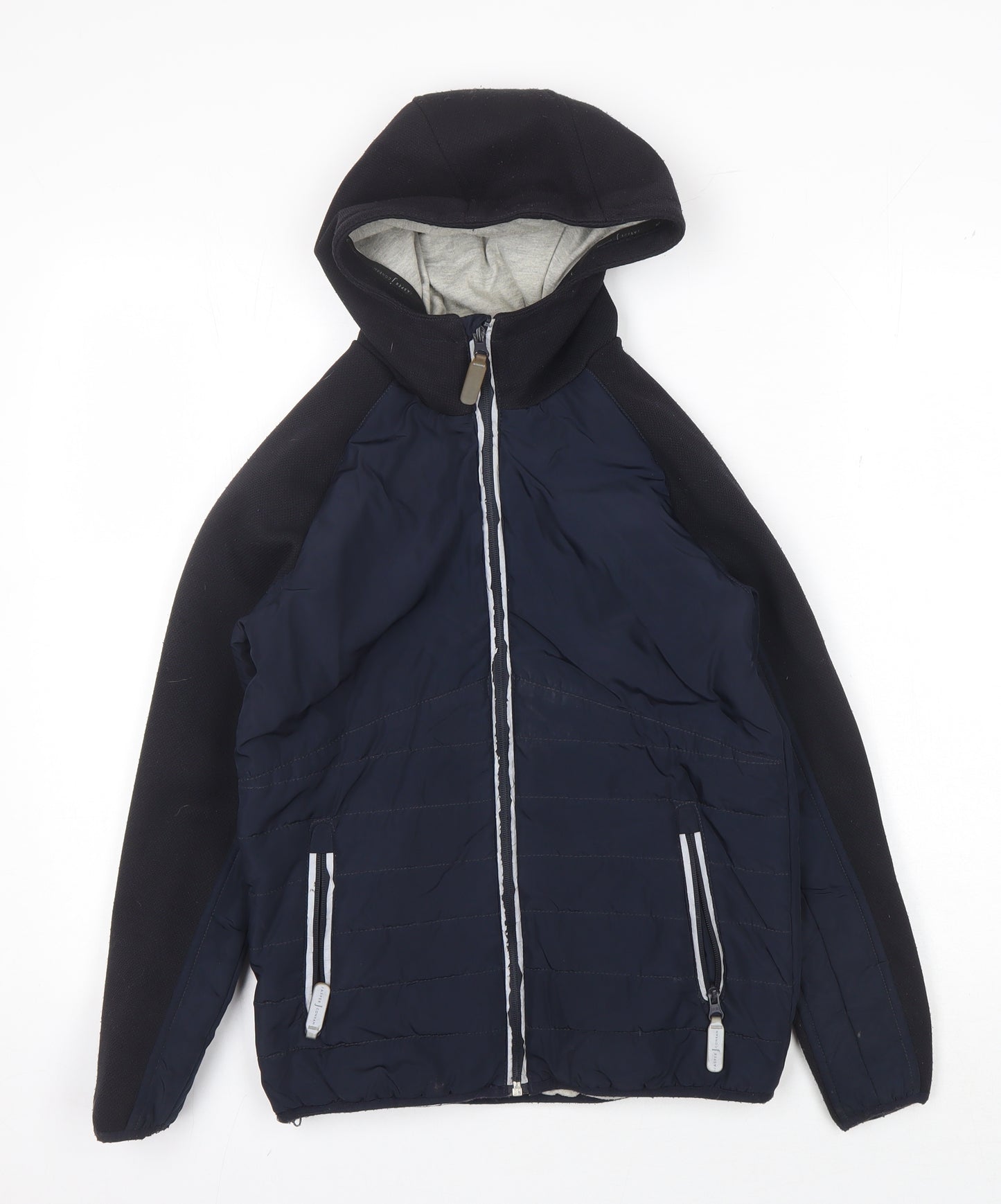 Jasper Conran Boys Navy Puffer Jacket 11Y Hooded Autumn