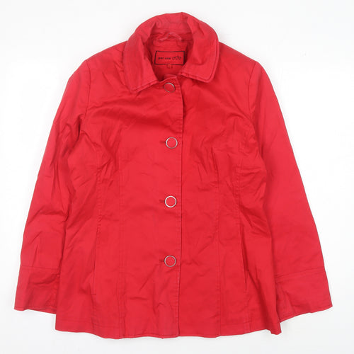 Marks & Spencer Red Cotton Women's Jacket Size 12