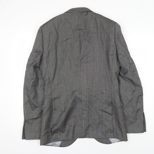 Next Men's Grey Wool Blazer, 38R, Classic Fit