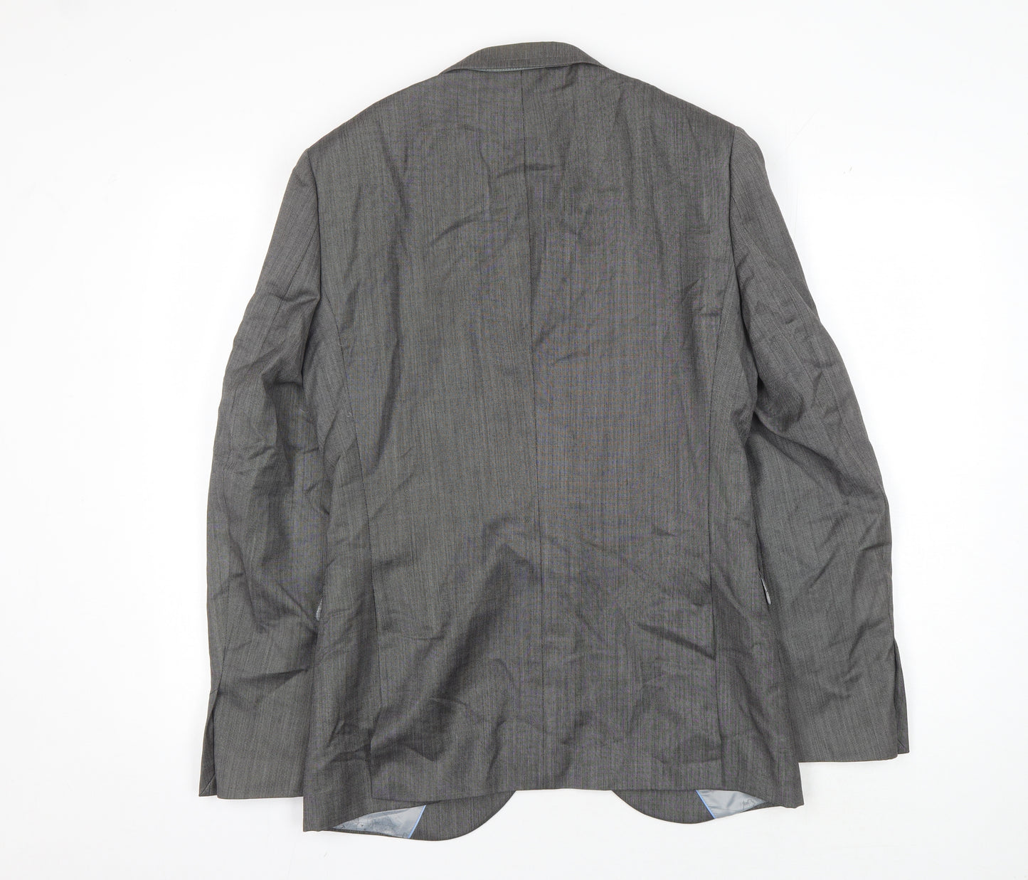 Next Men's Grey Wool Blazer, 38R, Classic Fit