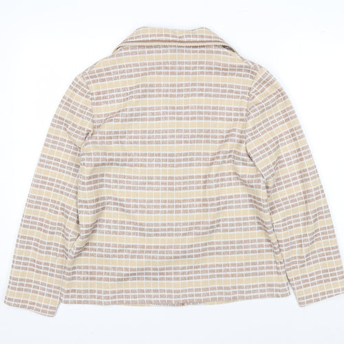 Fulton Women's Beige Check Jacket Size 18