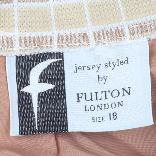 Fulton Women's Beige Check Jacket Size 18