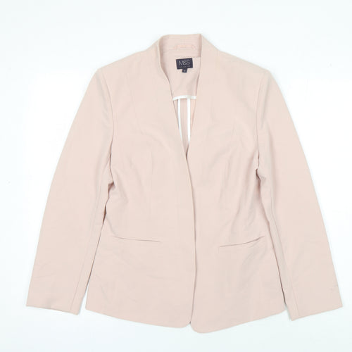 Marks and Spencer Women's Pink Blazer Size 10