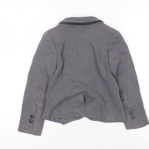 Zara Girls Grey Blazer 5-6 Yrs, Lined Spring Jacket