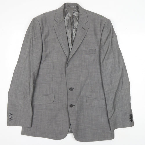 STVDIO Jeff Banks Grey Wool Men's Blazer, Size 42R