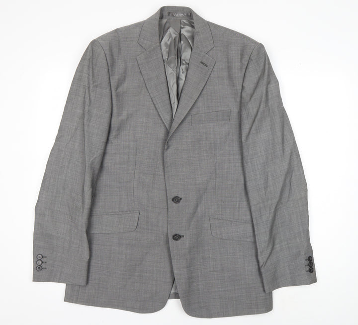 STVDIO Jeff Banks Grey Wool Men's Blazer, Size 42R