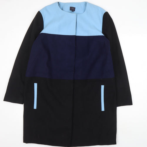 Marks and Spencer Women's Black Blue Coat Size 16