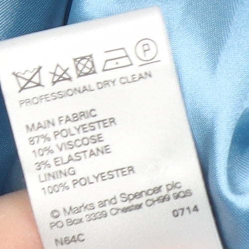 Marks and Spencer Women's Black Blue Coat Size 16