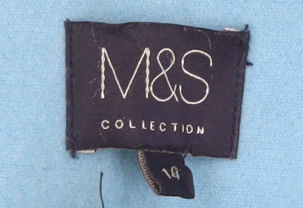 Marks and Spencer Women's Black Blue Coat Size 16