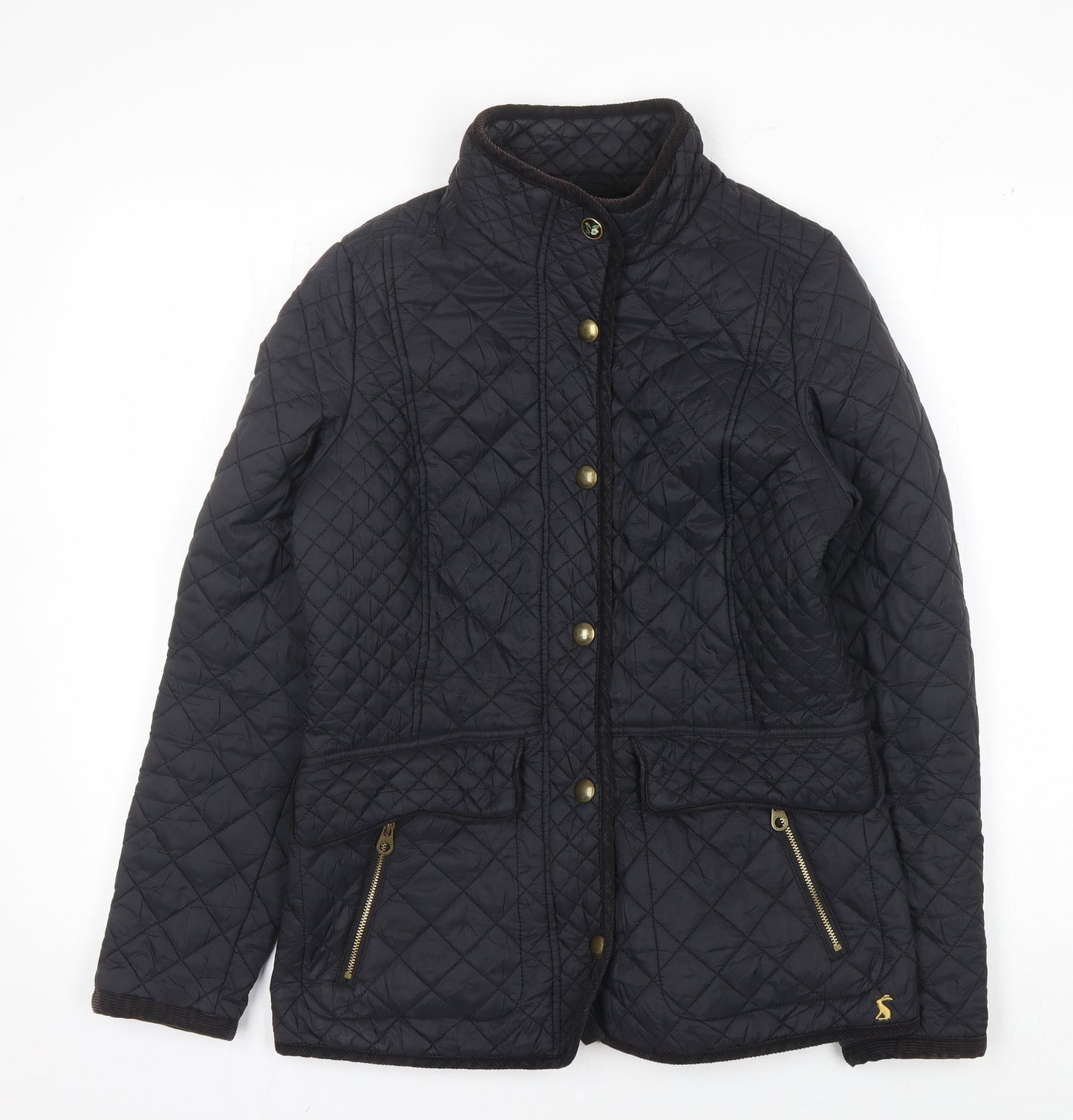 Joules Women's Black Quilted Jacket Size 10