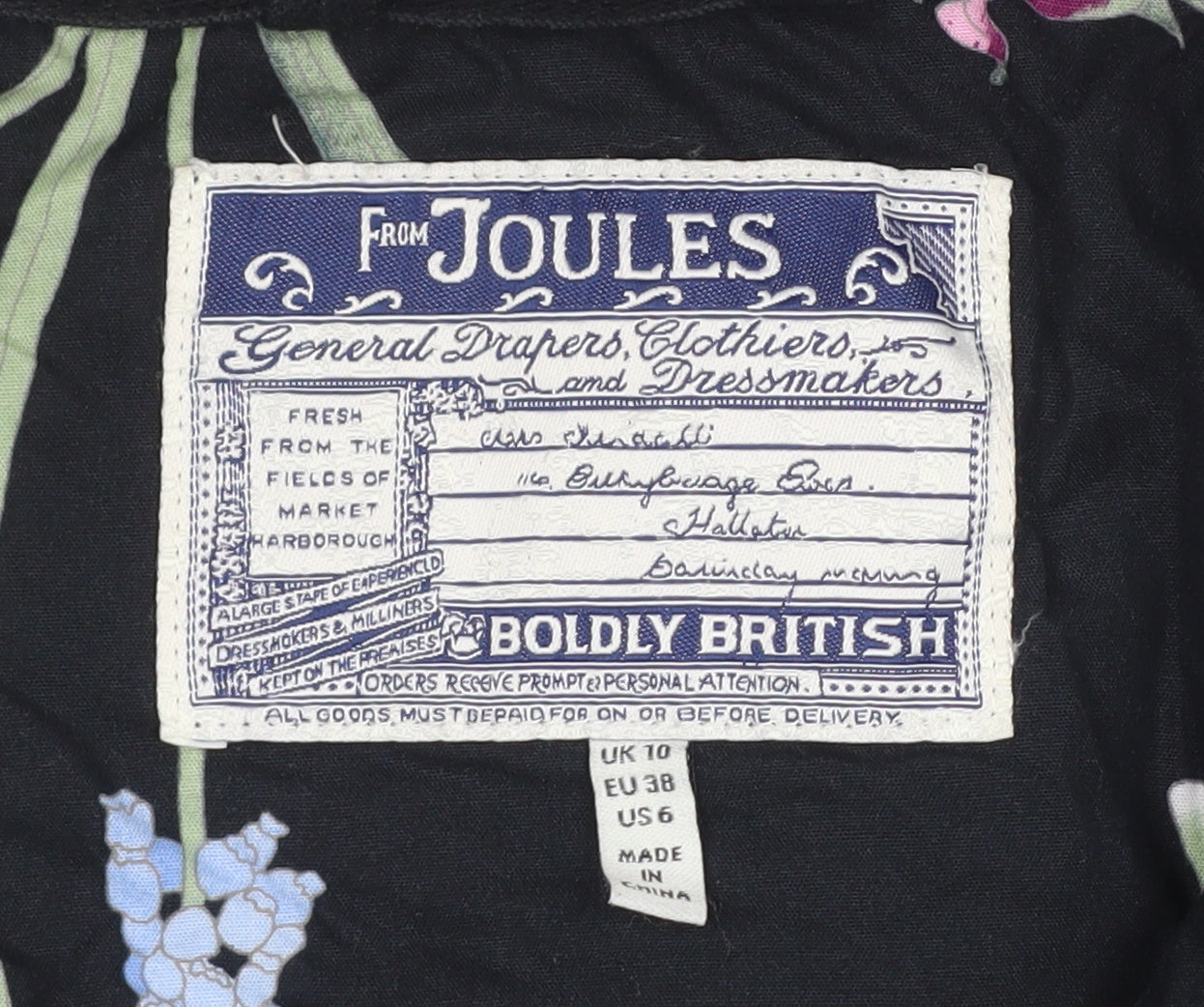 Joules Women's Black Quilted Jacket Size 10