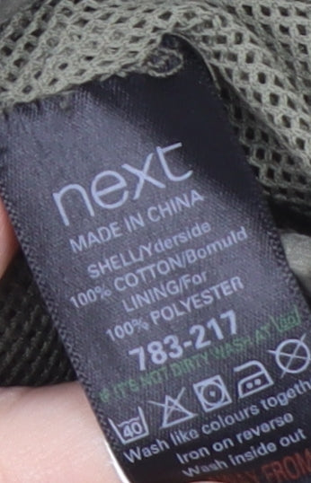 Next Men's Green Military Jacket L - Cotton Casual