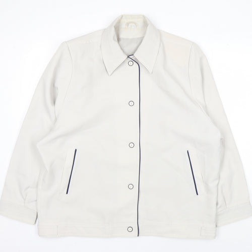 Jbc Women's White Button Coat Size 22 - Polyester