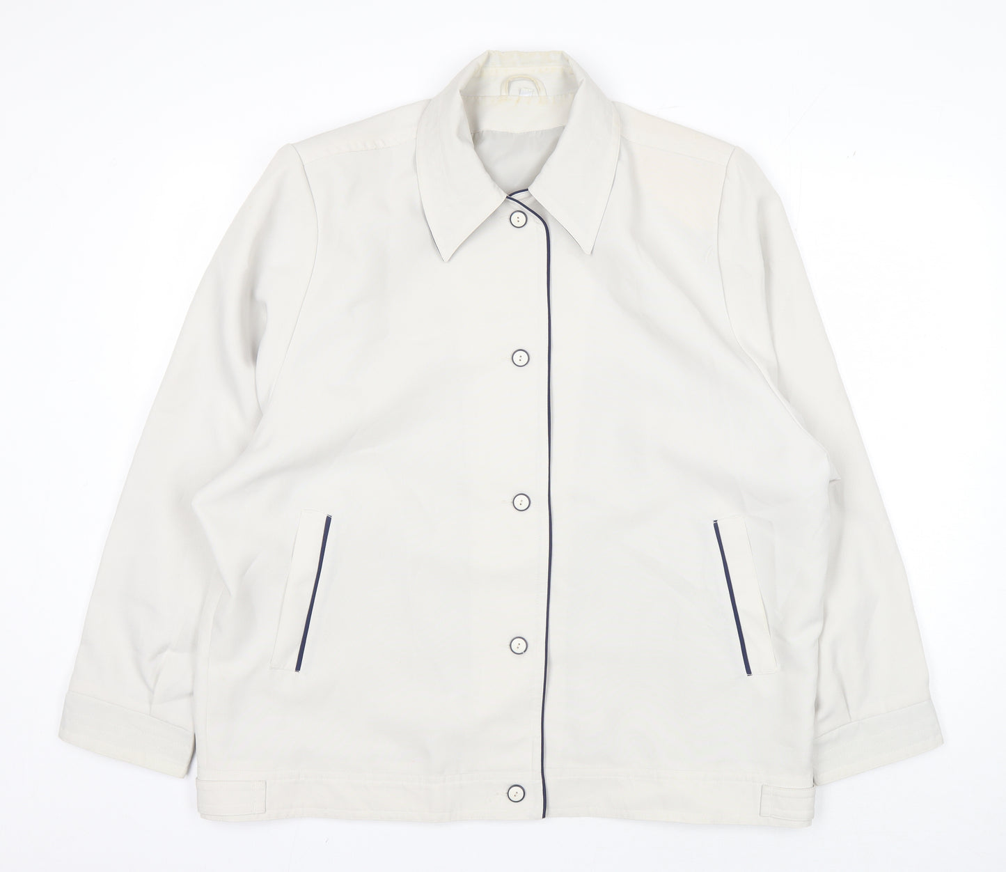 Jbc Women's White Button Coat Size 22 - Polyester