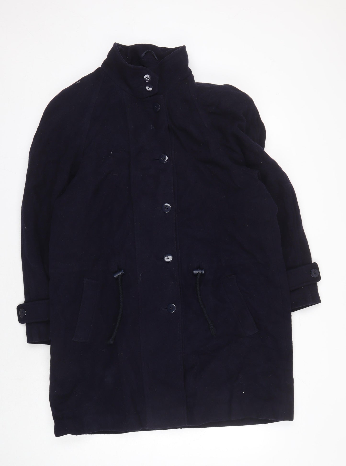 Richard Women's Blue Wool Overcoat Size 14