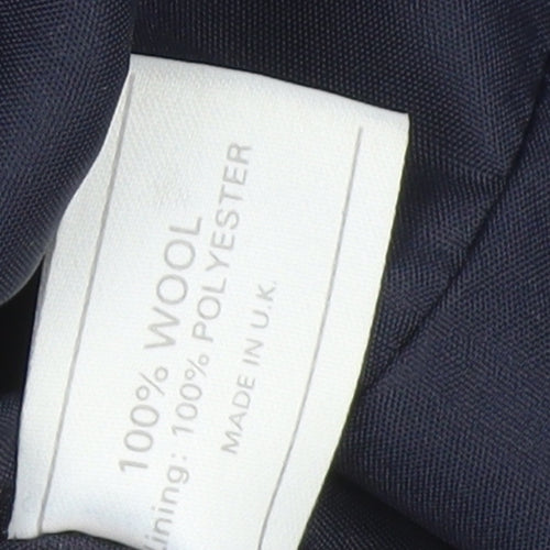 Richard Women's Blue Wool Overcoat Size 14