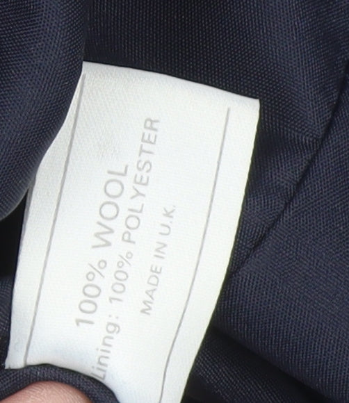 Richard Women's Blue Wool Overcoat Size 14