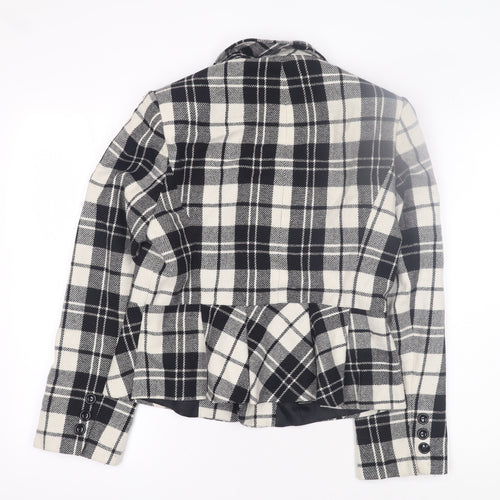 CC Women's Black and White Check Blazer - Size P