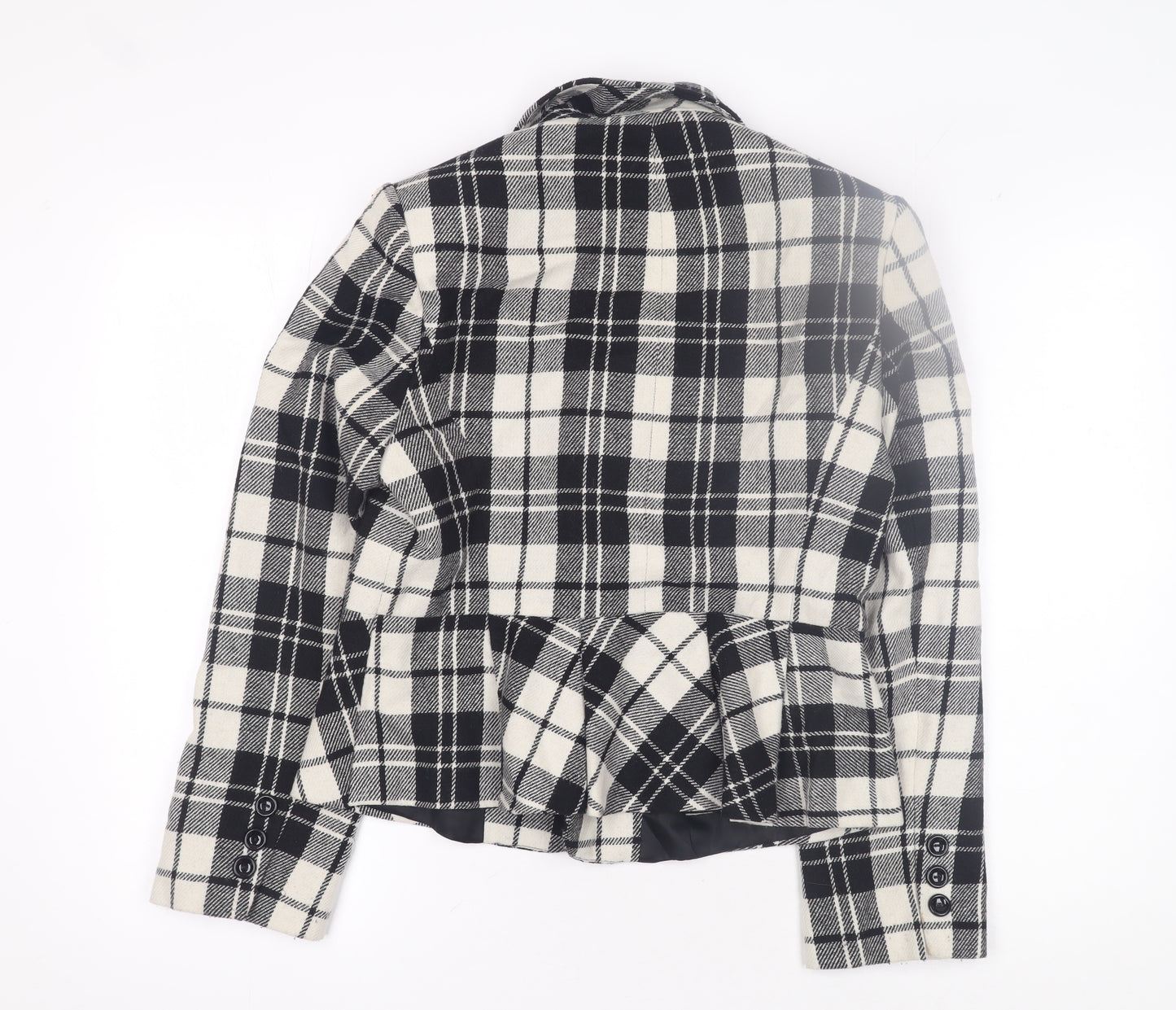 CC Women's Black and White Check Blazer - Size P
